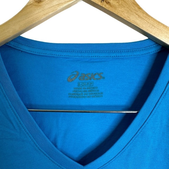 NEW Asics Womens‎ T-Shirt Tee Size Small Blue Teal Run Run Run Athletic - Picture 4 of 8